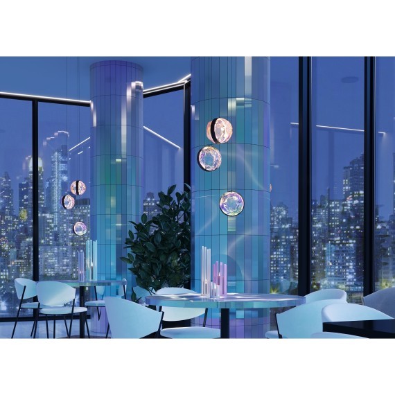 Подвесной светодиодный светильник с переливающимся плафоном LED 6Вт RA80 600лм 3000К Maytoni MOD379PL-L6B3K