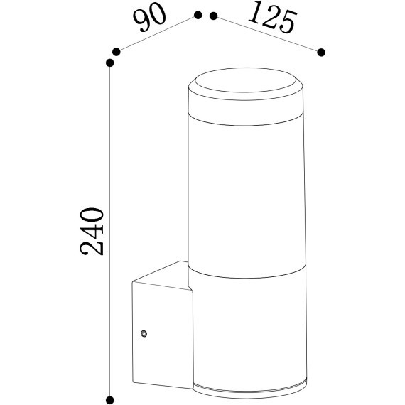 Настенный светильник (бра) Outdoor O590WL-L8B4K