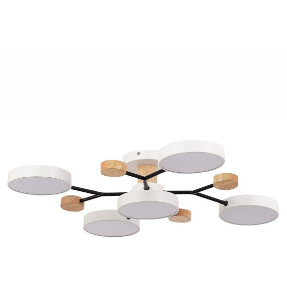 SLE6006-502-05 Светильник потолочный Белый/Белый LED 5*12W 3000K/4500K/6000K FAEMA