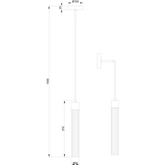 Светильник подвесной настенный Stilfort 2192/11/01PW серия Hitube