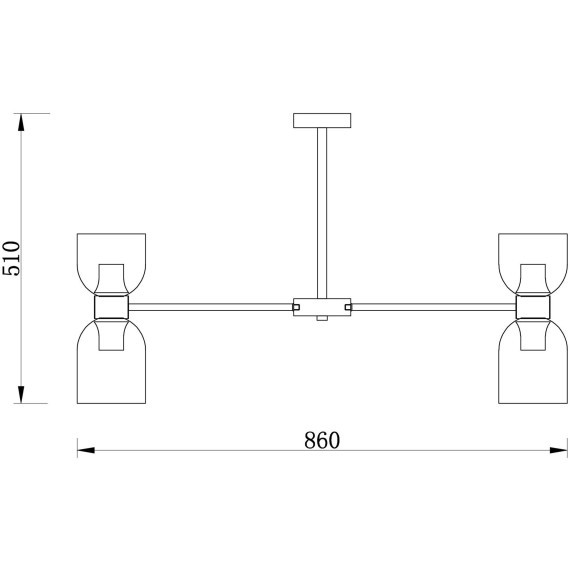Люстра на штанге Freya FR5203PL-16CH1 Savia под лампы E27 60W