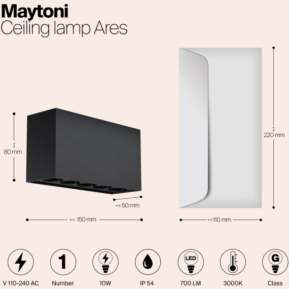 Потолочный светильник Outdoor O309CL-L10GF3K