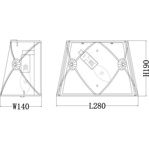 Бра Maytoni ARM369-01-G Lea под лампу 1xE14 40W
