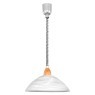 87009 EGLO LORD 2 Подвесной потолочный светильник люстра с 1 лампой E27, 60Вт, модерн, белый стекло, никелевый металл