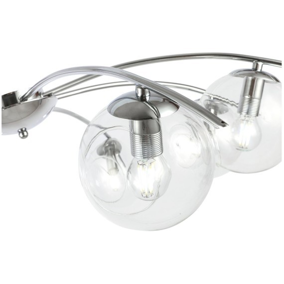 SLE102602-08 Светильник потолочный Хром/Прозрачный E14 8*40W RATELLA