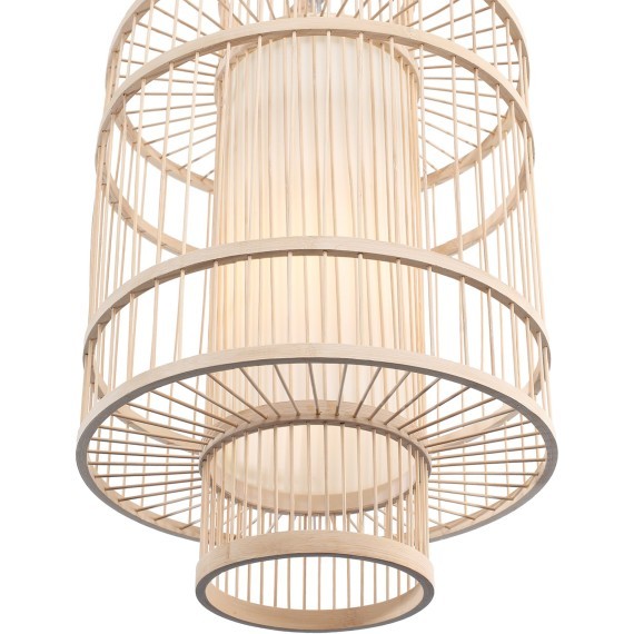 SL6241.523.01 Светильник подвесной ST-Luce Древесный/Белый E27 1*40W ALMA