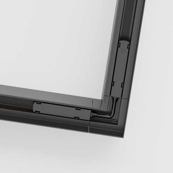 Угловой коннектор для накладных шинопроводов Maytoni Gravity TRA004CL-21B