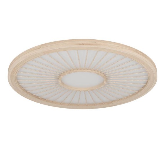 390296 EGLO DEHESA Светодиодный диммируемый по TRIAC потолочный светильник, 36Вт, 5400Лм, 4000К, алюминий, сталь, белый/дерево