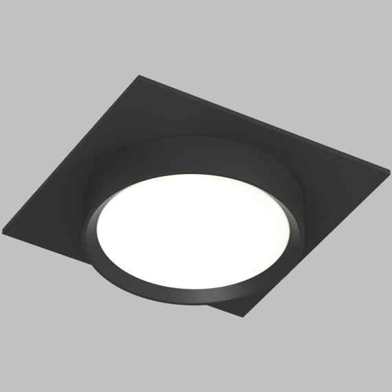 DK2091-BK Встраиваемый светильник FLAT, IP 20, до 15 Вт, GX53, LED, черный, алюминий