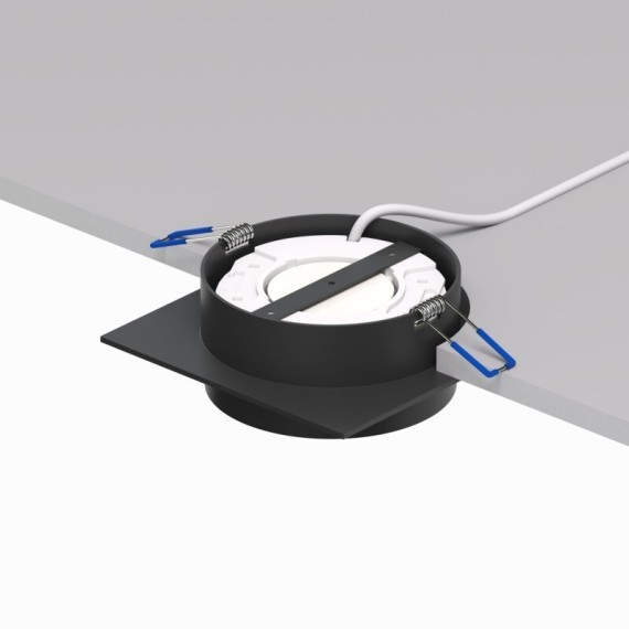 DK2091-BK Встраиваемый светильник FLAT, IP 20, до 15 Вт, GX53, LED, черный, алюминий