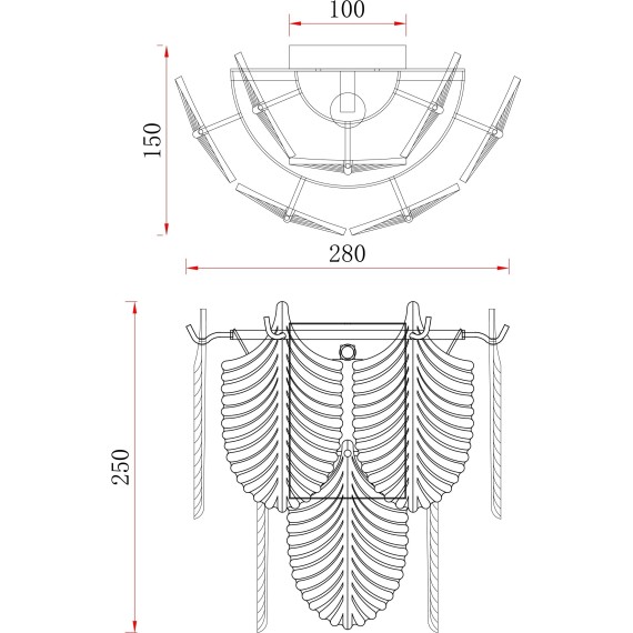 Бра Freya FR5143WL-01G Hloya под лампу 1xE14 60W