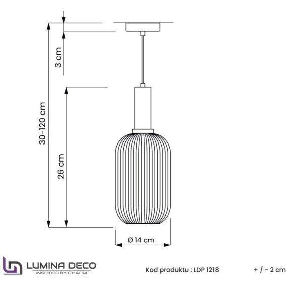 Подвесной светильник Rico LDP 1218-1 WT+BK