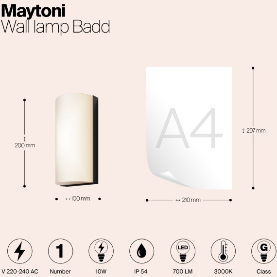 Настенный светильник (бра) Outdoor O454WL-L10GF3K1