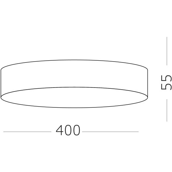 ST606.442.48 Светильник потолочный Черный LED 1*48W 4000K 4 320Lm Ra85 120° IP20 D400xH55 185-265V Накладные светильники