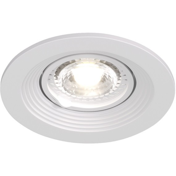 DK3029-WH Встраиваемый светильник, IP 20, 10 Вт, GU5.3, LED, белый, пластик