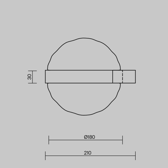 Светодиодный настенный светильник (бра) с перламутровым плафоном LED 6Вт RA80 600лм 3000К Maytoni Misterio MOD379WL-L6B3K