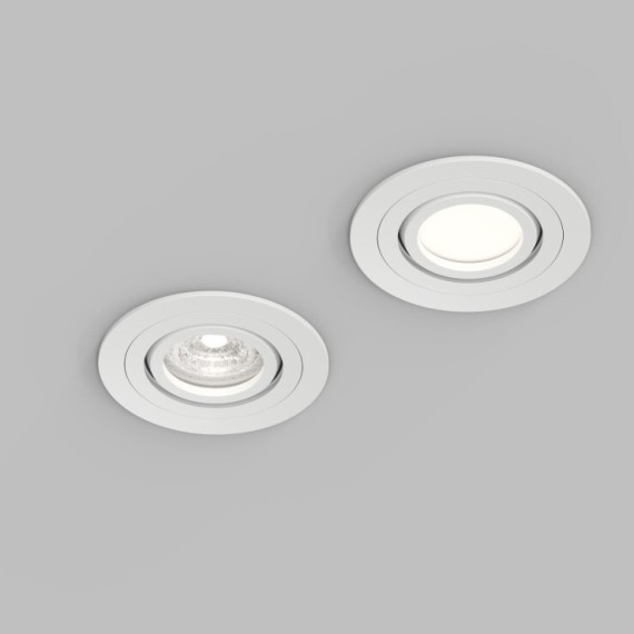 DK2110-WH Встраиваемый влагозащищённый светильник HYDRO, IP44, до 15 Вт LED, GU10, алюминий, белый