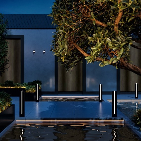 Уличный наземный столбик Outdoor O484FL-L15GF3K