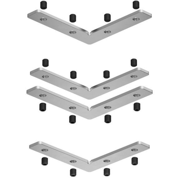 Комплект 4 угловых соединителей для шинопровода в демпф. нат. потолок Smart 220V Denkirs TR2019-AL