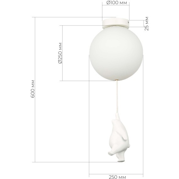 SLE115422-01 Подвес Белый/Белый E27 1*60W MODENA