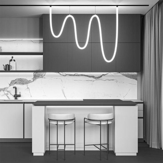 TR101-2-100W3K-B Трековый магнитный светодиодный светильник Maytoni Gravity CRI90+ 3000К 5700Лм 360° 100Вт