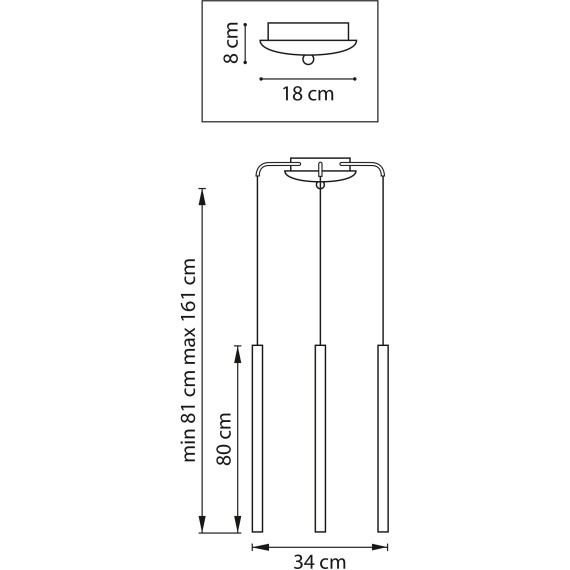 Люстра подвесная Tubo Lightstar L3T747443