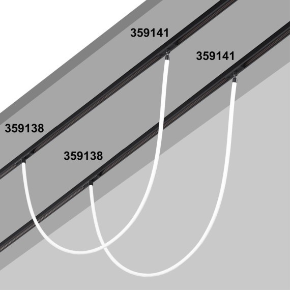 359138 Трековый светодиодный неон 1м Novotech Flum CRI90+ 4000К 1400Лм 360° 14W