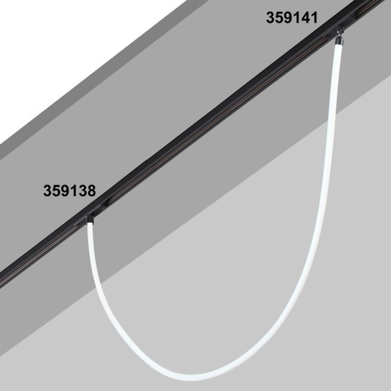 359138 Трековый светодиодный неон 1м Novotech Flum CRI90+ 4000К 1400Лм 360° 14W
