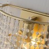 4762-1W Настенный светильник (бра) Favourite с золотым основанием и хрустальными подвесками под лампу Е14 