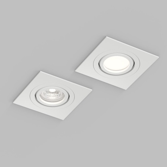 Встраиваемый влагозащищённый светильник HYDRO, IP44, до 15 Вт LED, GU10, алюминий, белый