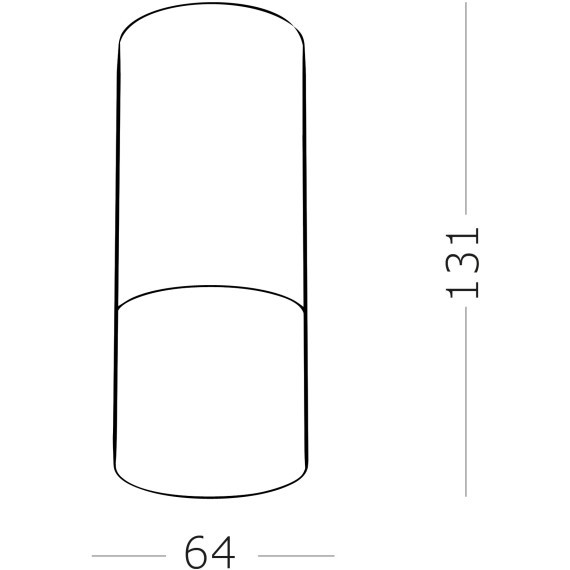 ST100.412.01 Светильник потолочный Черный GU10 1*50W IP20 D64xH131 220V Без ламп Накладные светильники