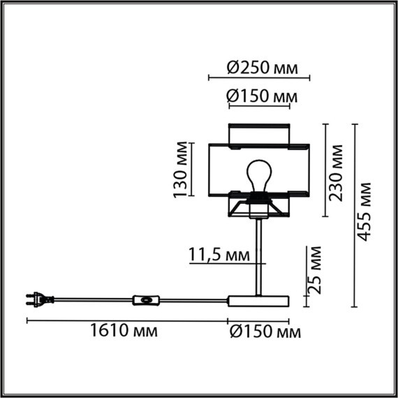 Настольная лампа Е27 Lumion LAUNA 8043/1T
