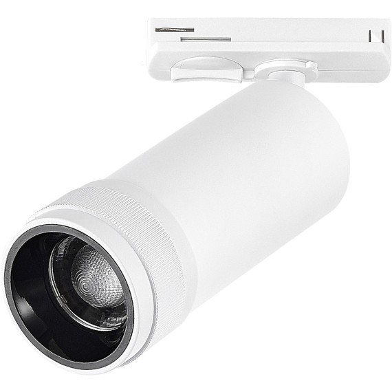 ST385.536.20 Св-к трек. Zoom Белый LED 1*20W 3000K 1 800Lm Ra 10-55° IP20 D65xH145 220V Однофазная трековая система