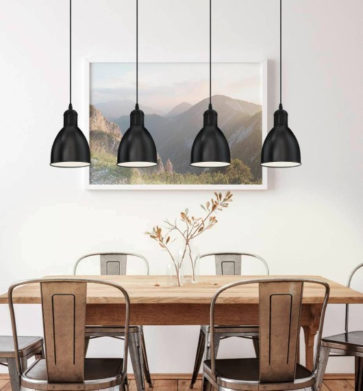 49466 Подвес PRIDDY, 4х60W (E27), L975, H1100, сталь, черный