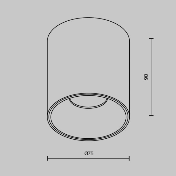 Потолочный светильник Technical C064CL-12W3K-RD-WB