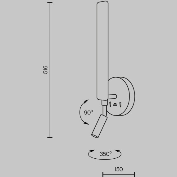 Настенный светильник (бра) Maytoni MOD214WL-L8W3K1
