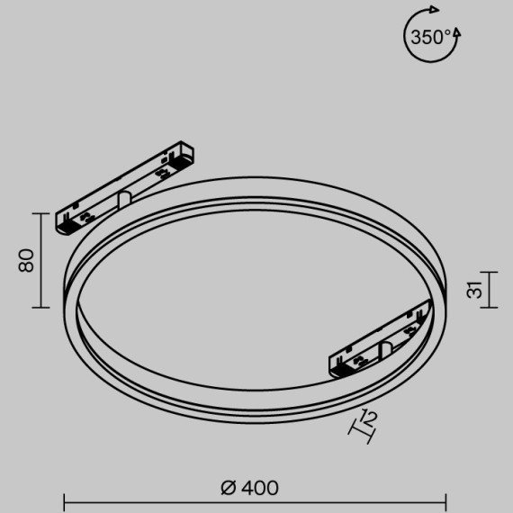 Трековый светильник Maytoni Rim TR227-2-24W3K-B