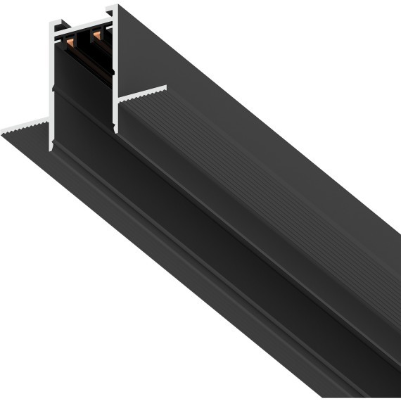 Черный магнитный шинопровод 2 метра, в ГКЛ 12.5 мм Teta Pro Lightstar 505227