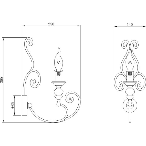 Люстра потолочная Maytoni H631-PL-06-B Karina под лампы 6xE14 60W