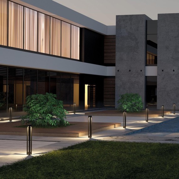 4747-1F, уличный светильник, L105xW30xH800, LEDx5W, 505LM, 3000K, IP54, included