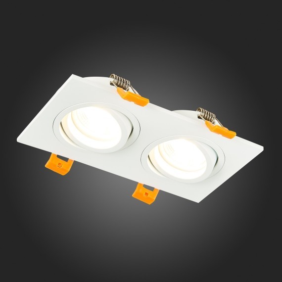 ST251.508.02 Св-к встр. Белый GU10 2*50W  IP20 L170xW92xH27 220V Без ламп Встраиваемые светильники