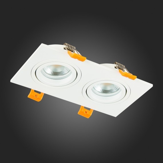 ST251.508.02 Св-к встр. Белый GU10 2*50W  IP20 L170xW92xH27 220V Без ламп Встраиваемые светильники