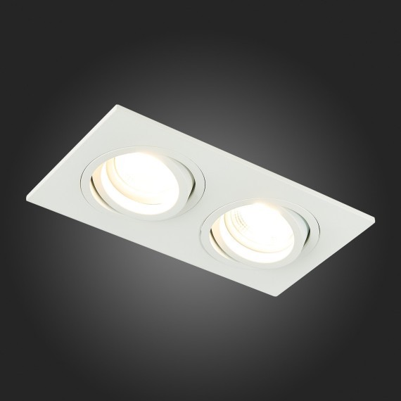 ST251.508.02 Св-к встр. Белый GU10 2*50W  IP20 L170xW92xH27 220V Без ламп Встраиваемые светильники