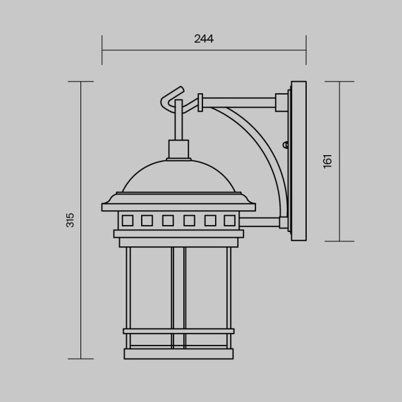Уличный настенный светильник Maytoni O031WL-01BR Salamanca IP44 под лампу 1xE27 60W