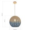 SL1514.633.01 Светильник подвесной ST-Luce Древесный/Бежевый,Синий E27 1*7W VIMINI