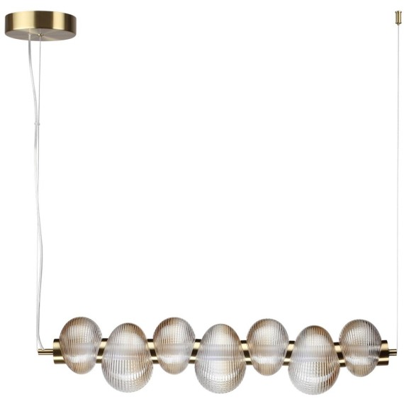 5095/24L L-VISION ODL25 417 латунный/янтарный градиент/металл/стекло Подвес линейный LED 24W 4000K 2686Лм BRUCO