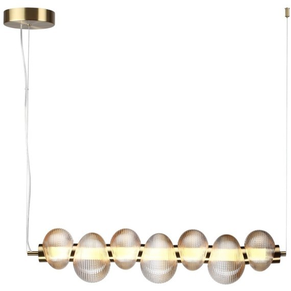 5095/24L L-VISION ODL25 417 латунный/янтарный градиент/металл/стекло Подвес линейный LED 24W 4000K 2686Лм BRUCO