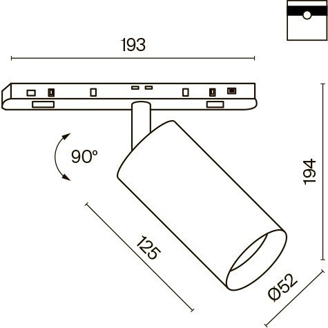 TR032-2-12W4K-M-B Трековый магнитный светодиодный светильник Maytoni Exility CRI90+ 4000К 900Лм 36° 12Вт