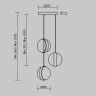 Подвесной светодиодный светильник с 3 перламутровыми плафонами LED 17Вт RA80 1600лм 3000К Maytoni Misterio MOD379PL-L17B3K