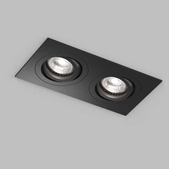 Встраиваемый влагозащищённый светильник HYDRO, IP44, 2?15 Вт LED макс., GU10, алюминий, чёрный